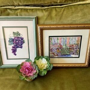 Set of 2 Lovely Matted & Framed Prints